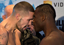 Tony Bellew and Adonis Stevenson face off during a news conference