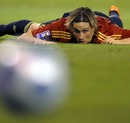 Fernando Torres eyes the ball