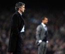 Jose Mourinho and Pep Guardiola keep an eye on the action
