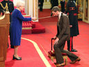 Sir Bradley Wiggins is knighted by Queen Elizabeth II