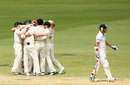 Australia celebrate taking the final wicket
