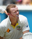 Chris Rogers was cut after ducking into a Stuart Broad short ball