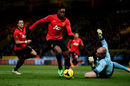 Danny Welbeck rounds John Ruddy to put Manchester United ahead against Norwich