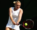 Elena Baltacha in action at Wimbledon