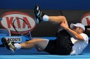 Andy Roddick takes a tumble