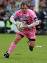 David Attoub carries the ball for Stade Francais during match against Bath
