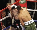 Amir Khan lands a punch on Dmitriy Salita