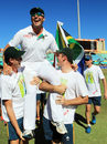 Jacques Kallis is carried by his teammates