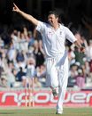 Steve Harmison is all smiles after his double strike