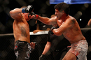 Gilbert Melendez punches Diego Sanchez in their UFC lightweight bout