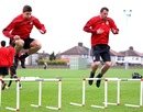 Steven Gerrard and Jamie Carragher in training