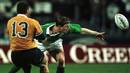 Ireland's Brian O'Driscoll attempts an offload