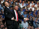 David Moyes and Sir Alex Ferguson next to each other on the touchline