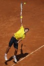 Novak Djokovic serves to Fernando Verdasco