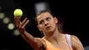Lucie Safarova concentrates on her serve