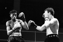 Pat Barrett (left) and Tony Willis fight for BBBofC Central Area light welterweight title