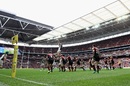 Saracens take on Harlequins at a packed Wembley Stadium