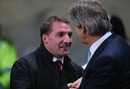 Brendan Rodgers and Manuel Pellegrini shake hands