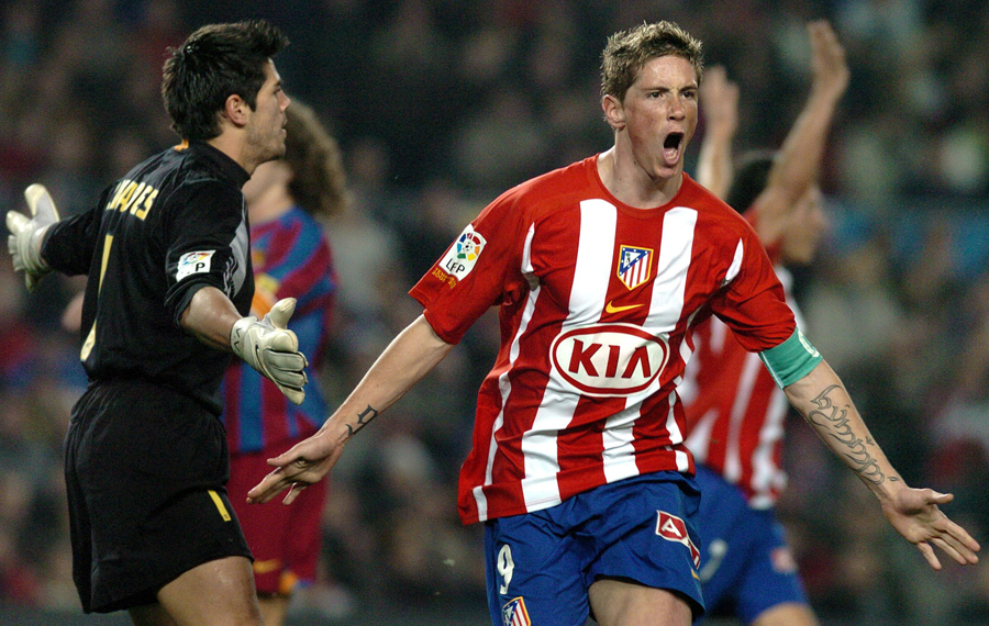 Fernando Torres celebrates after scoring