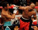 Floyd Mayweather Jnr aims a right hand