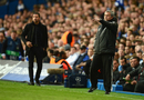 Diego Simeone and Jose Mourinho watch on from the touchline