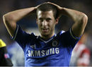 Eden Hazard looks on in disbelief