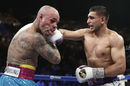 Amir Khan lands a punch on Luiz Collazo 
