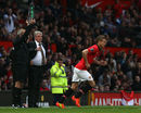 Nemanja Vidic replaces the injured Phil Jones to make his last appearance for Manchester United at Old Trafford