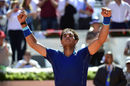 Rafael Nadal celebrates his 17th straight win over Tomas Berdych