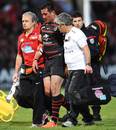 Toulouse's Florian Fritz is carted from the field