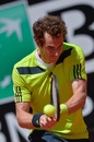 Andy Murray on his way to victory in the second round at the Rome Masters