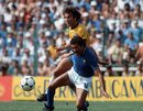 Zico takes on Claudio Gentile of Italy during the 1982 World Cup in Spain