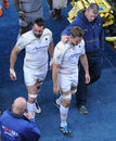Worcester Warriors director of rugby Dean Ryan consoles Richard De Carpentier after they are beaten and therefore relegated