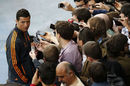 Cristiano Ronaldo faces the press during Real Madrid's media day