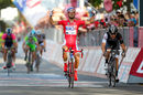 Nacer Bouhanni poses as he wins stage 10 of the Giro d'Italia