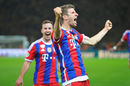 Thomas Muller celebrates his goal