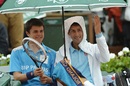 Novak Djokovic shares a light-hearted moment with a ball boy
