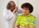 David Luiz has a pre-World Cup check-up at the Brazil squad's Granja Comary training complex