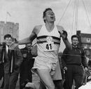 Roger Bannister completes his mile