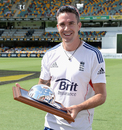 Kevin Pietersen was presented with a silver cap to mark his 100th Test