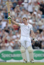Sam Robson takes in the ovation for his maiden Test hundred