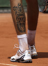 Lukas Rosol has a tattoo on his calf