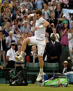 Andy Murray celebrates victory against Kevin Anderson