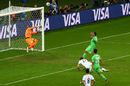 Algeria goalkeeper Rais M'Bolhi denies Thomas Mueller with a point-blank save