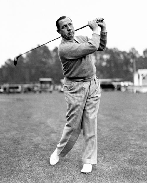 Walter Hagen in action at Augusta