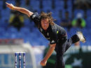 Ryan Sidebottom bowls a delivery