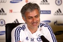 Jose Mourinho talks to the press