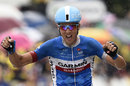 Ramunas Navardauskas claims his first-ever stage win on the Tour de France in Bergerac