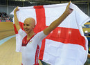 England's Joanna Rowsell celebrates winning individual pursuit gold at the Commonwealth Games