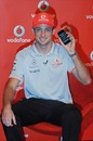 Jenson Button spends his 30th birthday on duty for sponsor Vodafone